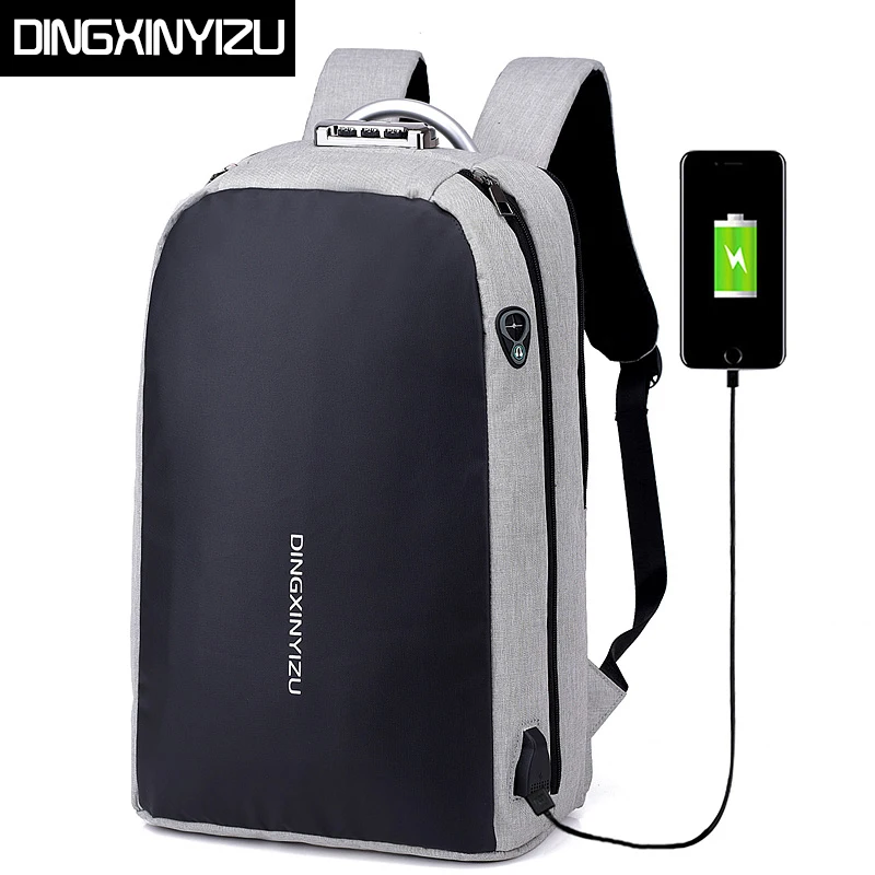 

DINGXINYIZU USB Charging Men 15.6 inches Laptop Backpacks For Teenager Male Casual Style Bag Mochila Waterproof Travel Backpacks