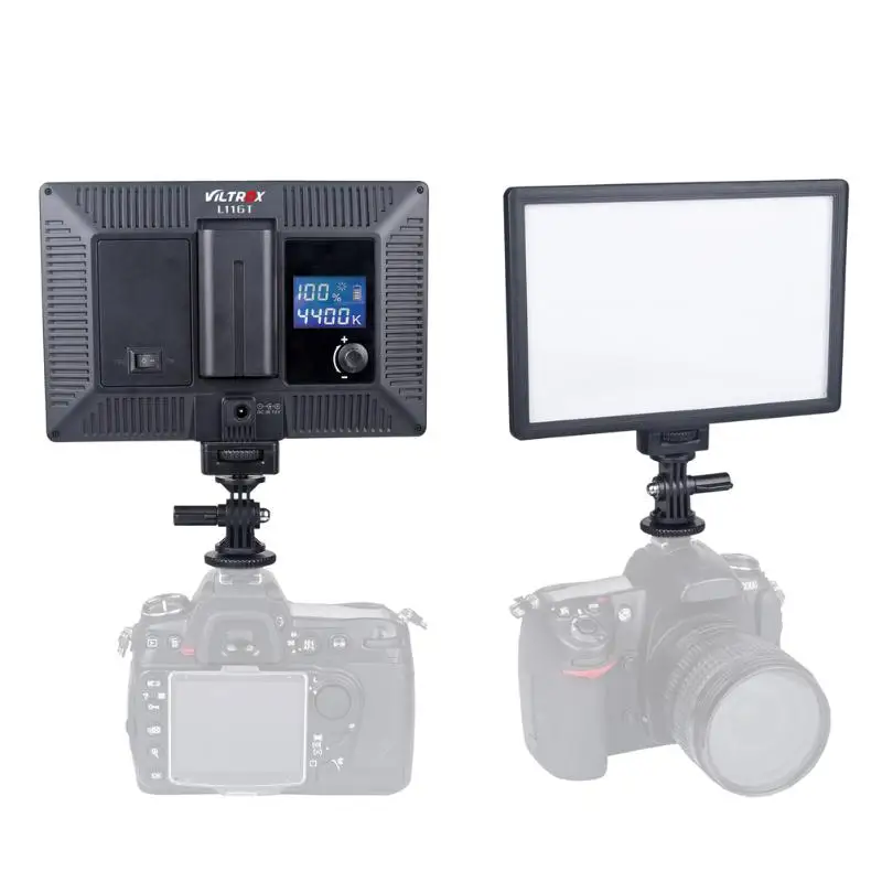 L116B ультра-тонкий регулируемый 3300 K-5600 K светодиодный светильник для видео с адаптером горячий башмак для Canon Nikon sony DSLR камеры