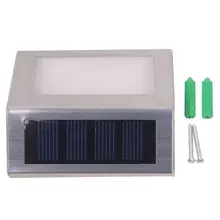 Солнечный светильник, светодиодный настенный светильник, открытый водонепроницаемый светильник из нержавеющей стали, лампа для лестницы, сада, коридора, лестницы, светильник