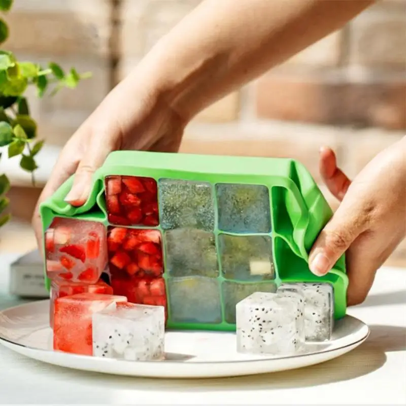 15 отверстий DIY квадратный силиконовый кубик льда плесень Фрукты шоколад лоток