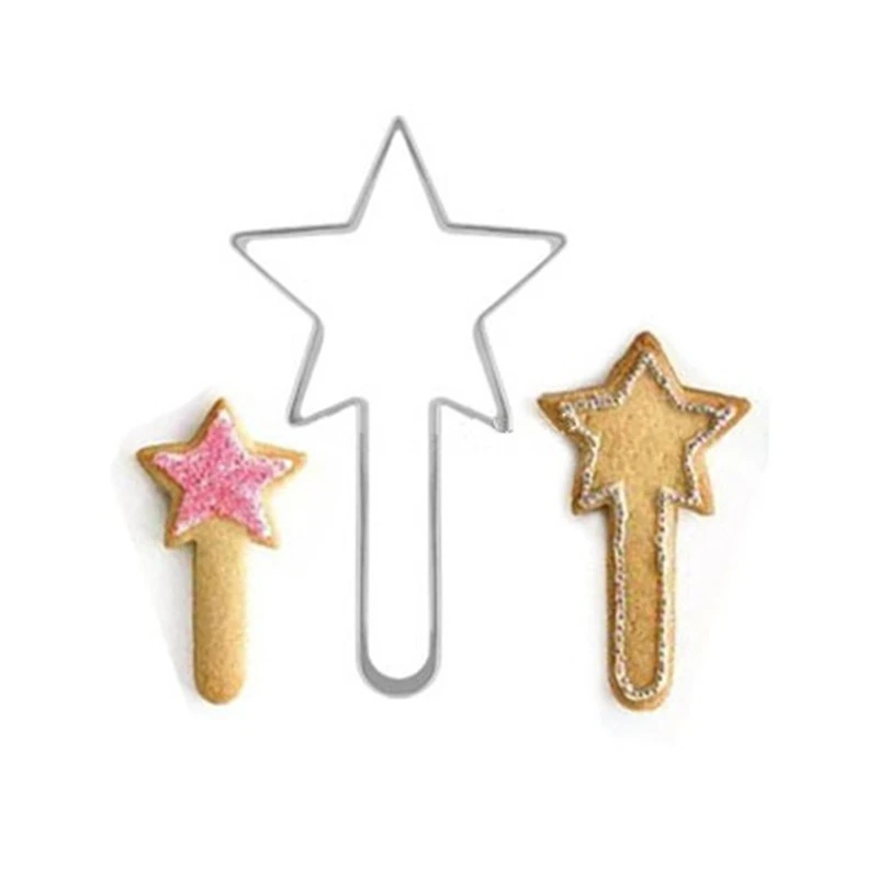 

Christmas Magic Wand Cookie Cutter Stainless Steel Candy Biscuit Mold Cooking Tools Mould Cookie Cookie Stamp Gingerbread Man