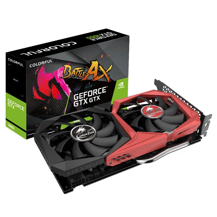 Красочные GeForce GTX 1660 6G видеокарта NVIDIA 1530 МГц + GDDR5 6 ГБ CUDA ядер 1408 DP HDMI DVI | Компьютеры