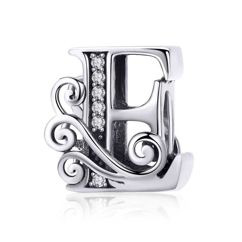 

MOWIMO Real 925 Sterling Silver Name Letter Alphabet E Charm Bead Fit Original Pandora Bracelets Pendant Jewelry Making BNC030-E