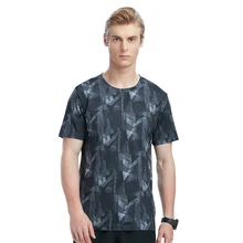 Летние быстросохнущие мужские футболки с коротким рукавом походная футболка дышащие влагоотводящие спортивные футболки для бега