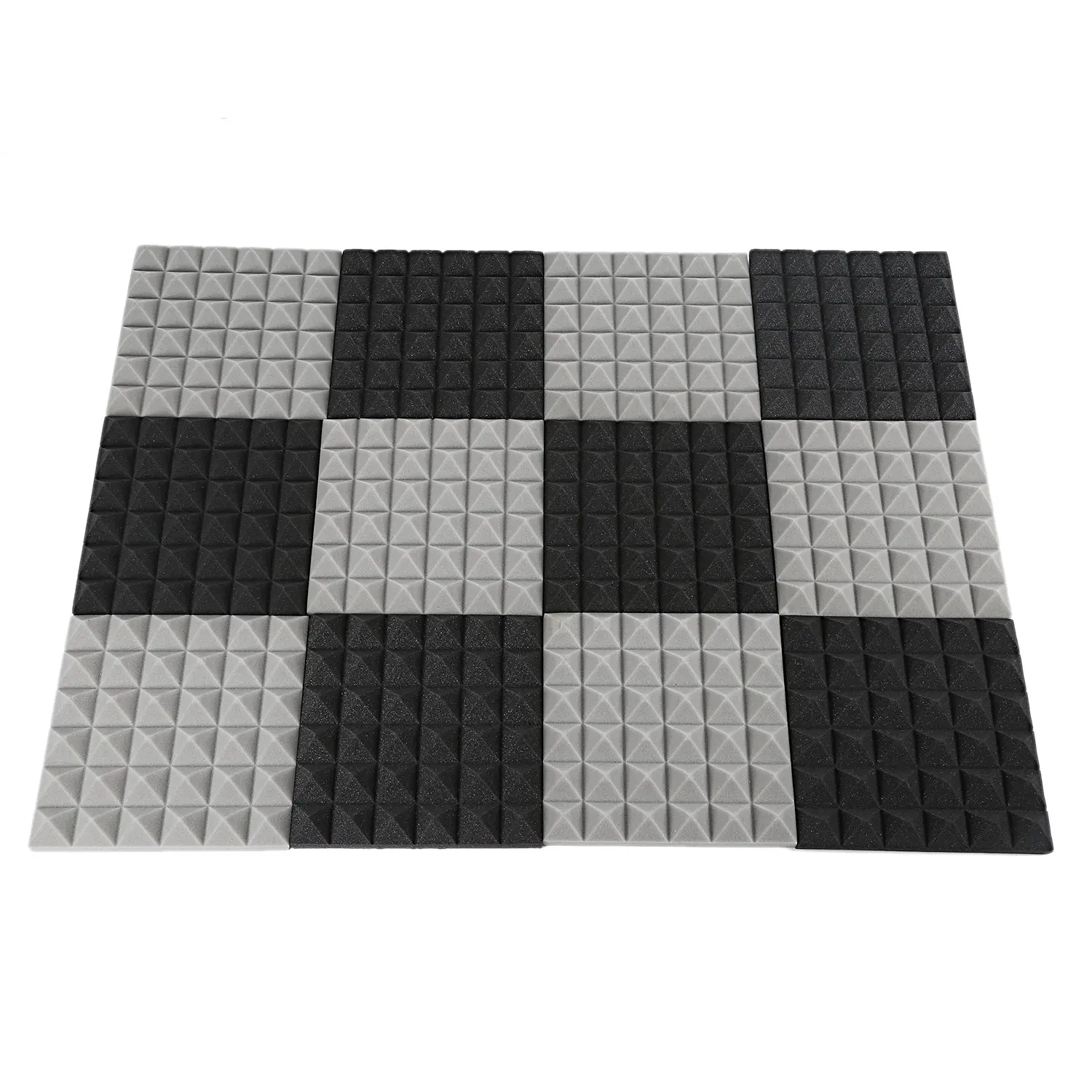 Charcoal Acoustic Foam Tiles Soundproofing Panels Studio Sound Padding 2 x 10 Inch | Спорт и развлечения
