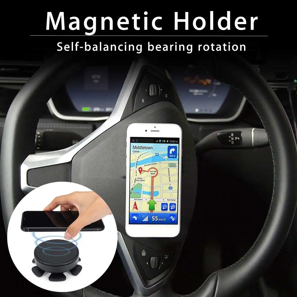 Buy 360 Degree Rotation Car Steering Wheel Phone