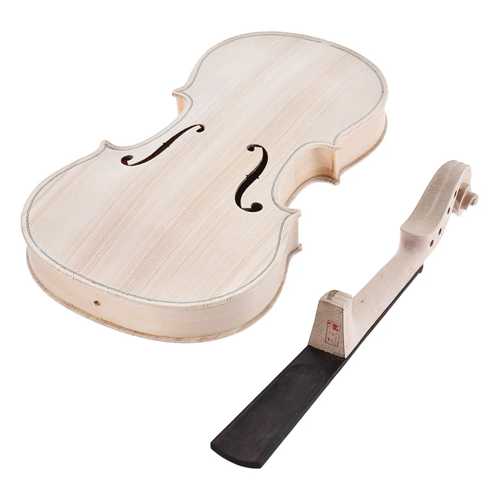 DIY 4/4 полный размер скрипичный набор из натурального массива дерева акустическая скрипка с эквалайзером ель Топ клен назад шеи гриф задняя часть
