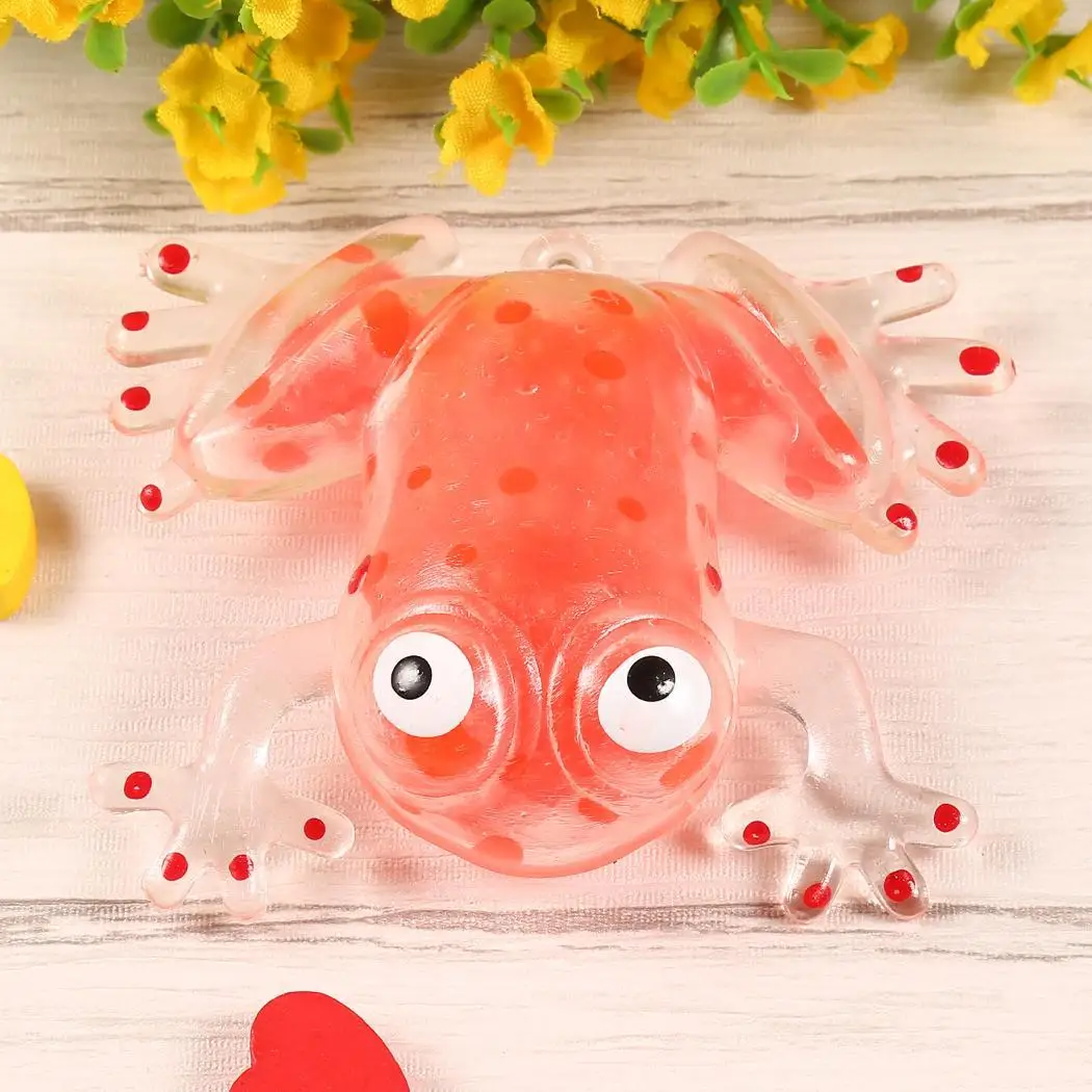 Новинка прозрачная бусина Sticky для сжимания лягушка Squeeze форма Игрушка снятие