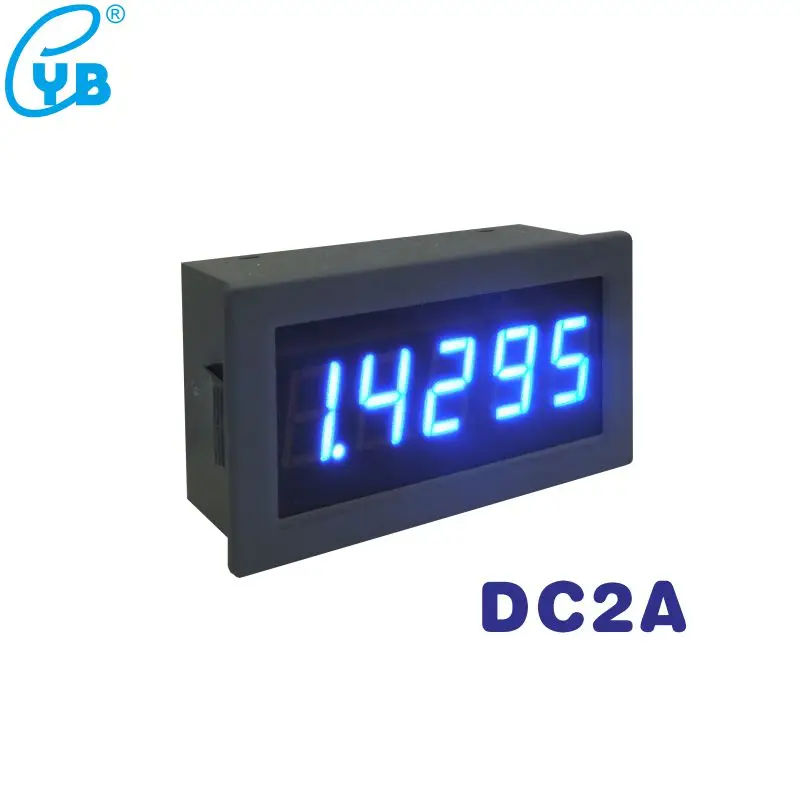 DC2A встроенный шунтирующий светодиодный цифровой измеритель тока Амперметр