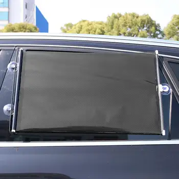 

Black PVC Car Retractable Windshield Sun Shade Visor Folding Auto Block Cover Front Window Car Roller Blind 50cm*125cm