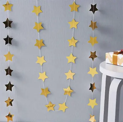 4 м Бумажная гирлянда баннерная звезда капля Baby Shower свадебное украшение для