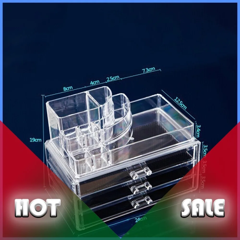 

SYU Arrivals Multi-layer large capacity drawer type transparent cosmetic plastic storage box desk accessories GOOD