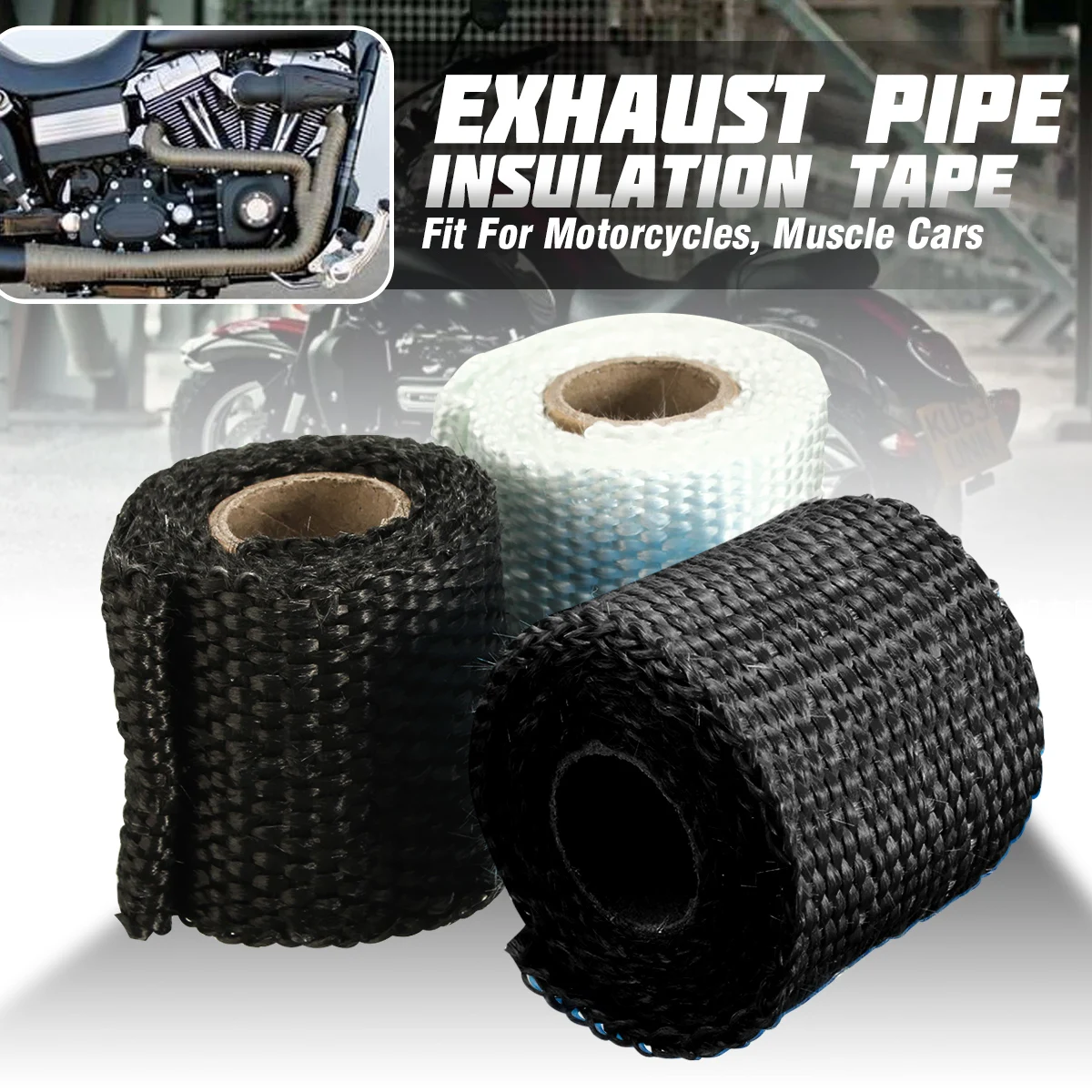 Performance Exhaust Tape Manifold Downpipe Insulating Heat Wrapin
