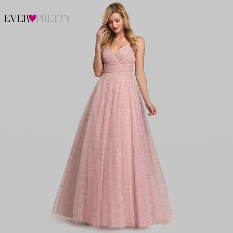 Розовые платья Quinceanera длинные красивые без рукавов а силуэта с v образным вырезом