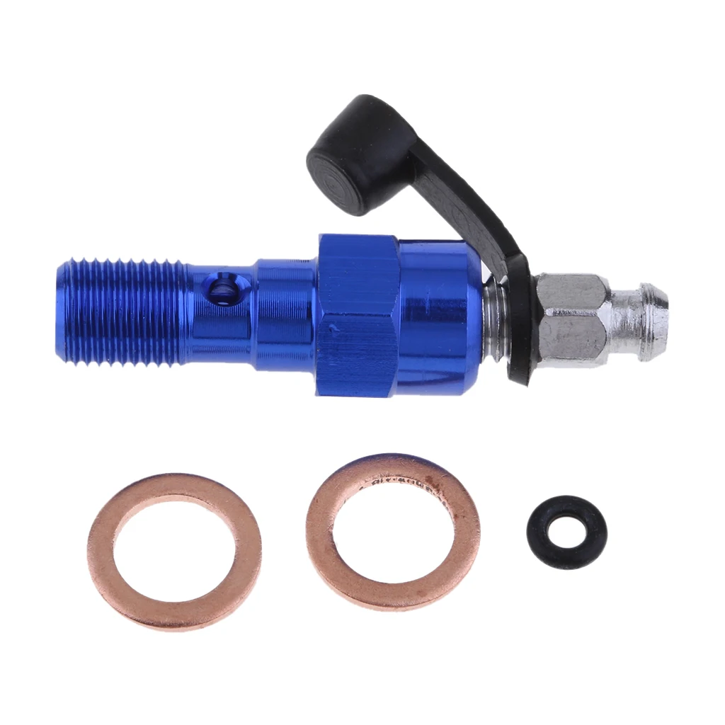 Universal M10 Single Banjo Bolt Thread Bleeder Nipple Washers 1.0mm Blue | Обустройство дома