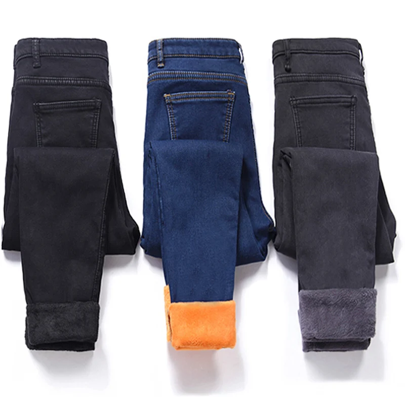 

Winter Thick Jeans Velvet Warm Women Denim Pants Elastic High Waist Slim Plus Size Trousers Pantalon Femme Skinny Jeans Woman