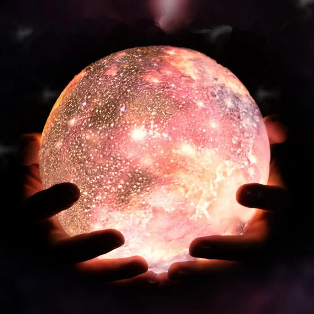 Litake 3D Звездная Раскрашенная Форма Луны 7 цветов меняющий светильник Pat с