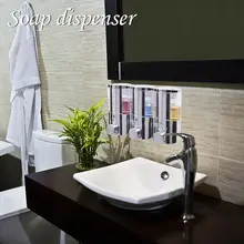 Гальванический трехголовый дозатор мыла пластиковый шампунь кондиционер дозатор-гель для душа для дома гостиницы школы больницы