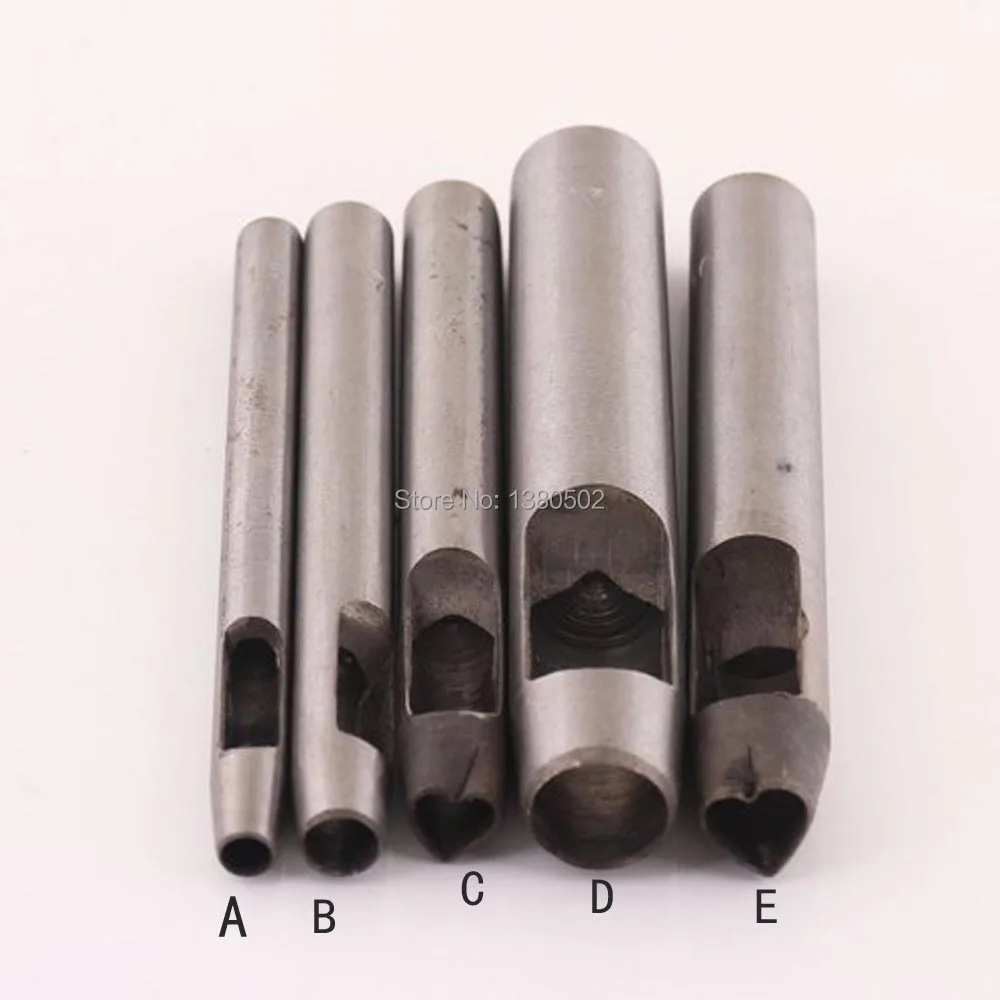

6/7/8/10/13mm Metal Round shape and heart shape Belt Hole Punch Punching Tools handmade diy Leather craft accessories