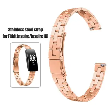 

Metal Watch Band Wrist Strap Bracelet Belt Replacement Wrist Bands Straps For Fitbit Inspire/Inspire HR Smart Bracelet
