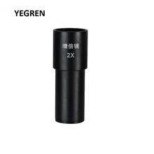 2X Relay Lens Barlow Eyepiece Mounting 23.2mm Optical Magnification Lens Between Eyepiece and Tube for Biological Microscope
