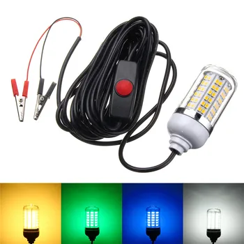 

Super 7W 2835 SMD 108 LED Lamp Bulb With Switch IP68 Waterproof LED Underwater Fishing Squid Fish Lure Light LED Fishing Lamp