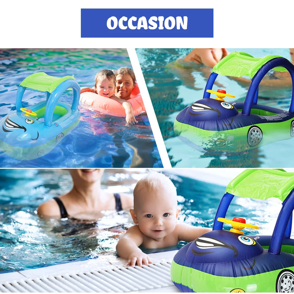 

Inflatable Swimming Toys Children Baby Swimming Ring Water Toy Removable Awning Car Boat Pineapple Seat Sprinkler Water Balls