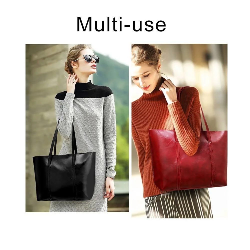 TTOU 4pcs/set Leather Bags Women Handbag Set Luxury Handbag Women Bags Designer Black Handbag Ladies Hand Bag Purse Female