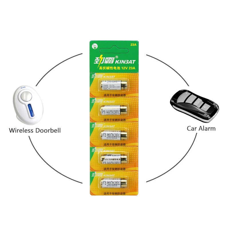 

5pcs/card 12V 23A Alkaline Battery A23 E23A MN21 MS21 V23GA L1028 GP23A Super Alkaline Dry Battery For Doorbell Alarm