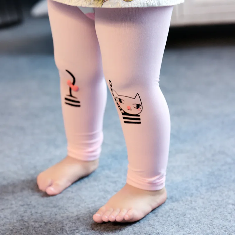 

Leggings For Girls Autumn Pure Cotton Baby Hit Underpant Open-seat Pants Children Nine Part Velvet Exceed Elastic Soft 9M-24M