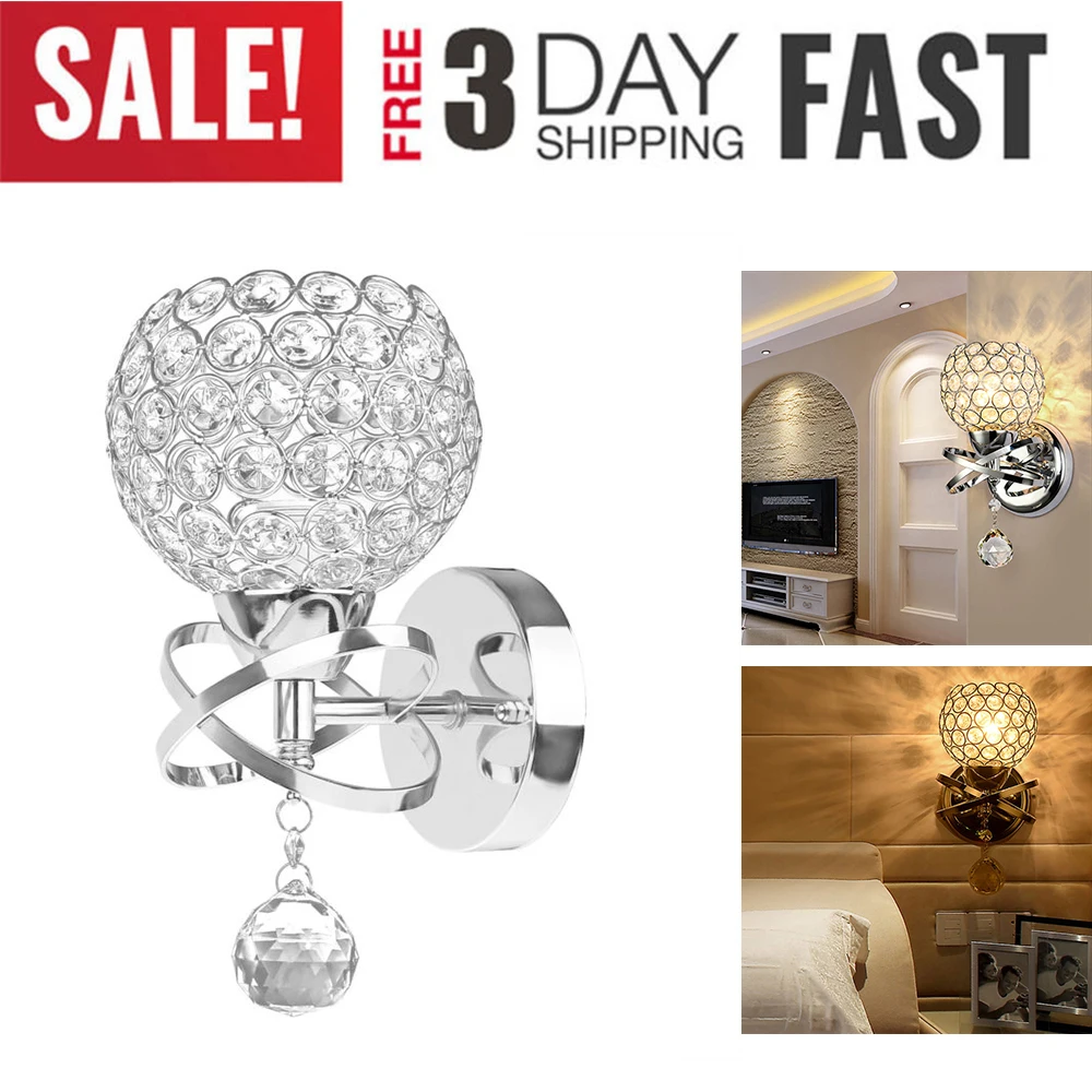 

Sconce Crystal Wall Light Simple And Creative Warm Bedroom Bedside Wall Lamp Crystal Lights For Home Lighting Wall Light