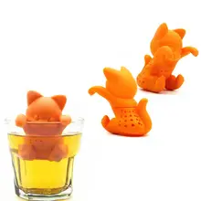 Милый силиконовый кошачий Чайный фильтр для инфузионного чая Диффузор фильтр для чая для повторного использования специи Свободный чай лист травяной инструмент-25