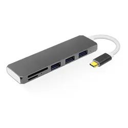 6 в 1 Usb C концентратор, Usb type C концентратор адаптер с Pd + 3Usb3. 0 + Sd + Tf кардридер для Macbook Pro, Imac, samsung Galaxy Note 8/Note 9/