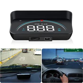 

Car HUD Head Up Display OBD2 OBDII Over speed Warning System Projector Windshield Auto Electronic Voltage Alarm