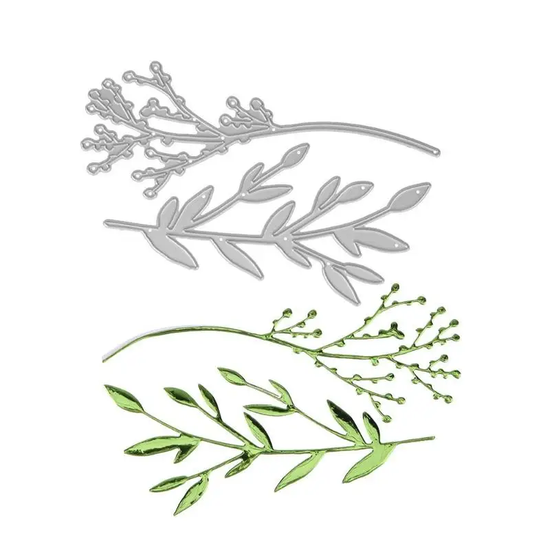  2pcs Branches DIY Metal Cutting Dies Scrapbooking Album Photo Decorative Embossing Crafts Paper Car - 32976402160