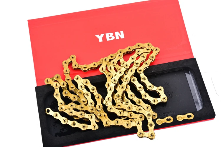 Clearance YBN Ultralight 10 11 12 Speeds Bicycle Chain SLR Gold Hollow MTB Road Bike Chain for M7000 M8000 M6000 30 20 speed 4 Clearance YBN Ultralight 10 11 12 Speeds Bicycle Chain SLR Gold Hollow MTB Road Bike Chain for M7000 M8000 M6000 30 20 speed 4