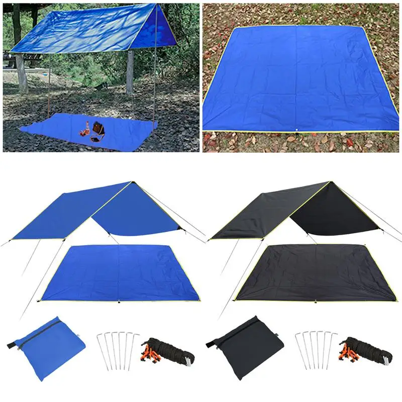 

420D Oxford Cloth Multi Purpose Camping Cloth Canopy Tent Outdoor Camping Sunshade Rainproof Shed Sunshade