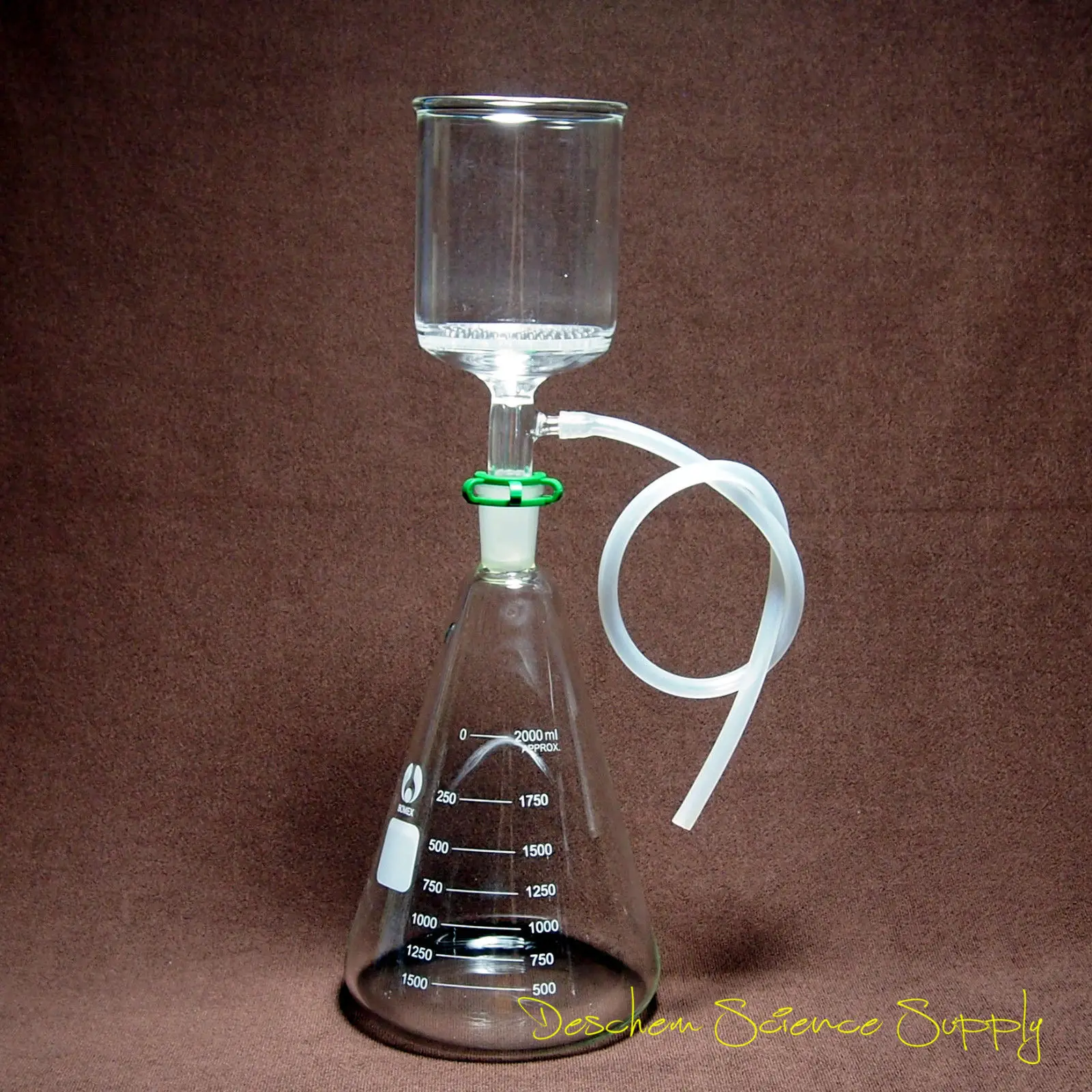 2000ml,Lab Suction Filtration Kit,90mm Buchner Funnel,2 Litre Erlenmeyer Flask