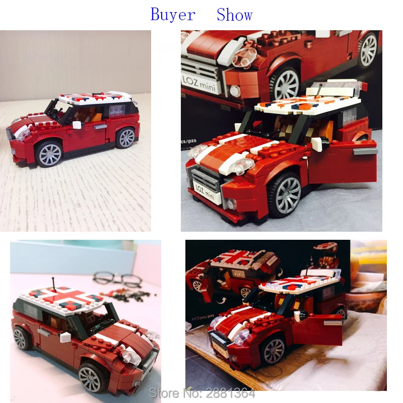 Najtaniej LOZ 1111 Mini Cooper jeśli w tej klasie nie ma samochodu 124 magiczna diamentowa 4P2Pcs klocki do budowy zabawkowe klocki na prezent