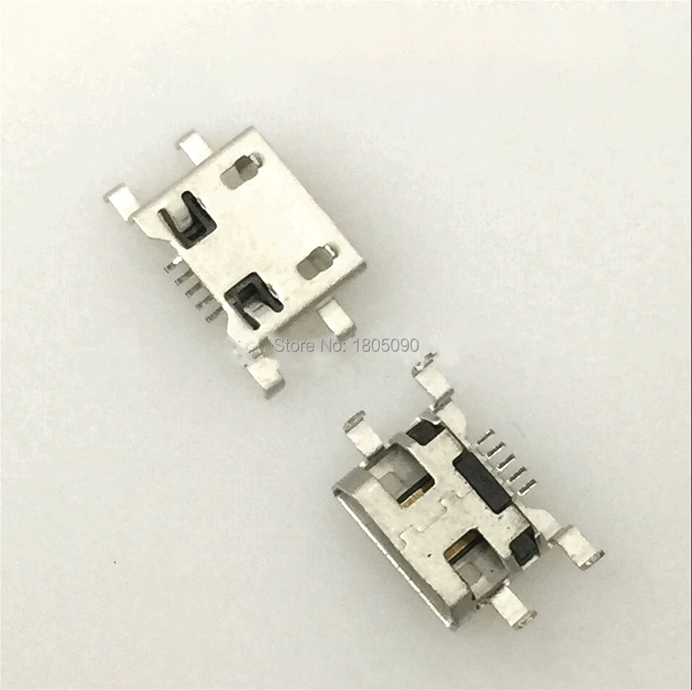 50 шт. разъем Micro USB 5pin 0 72 мм тяжелая пластина тип B без закручивания боковое гнездо