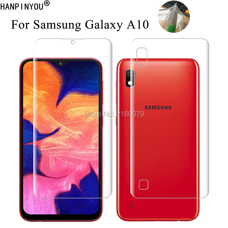 

For Samsung Galaxy A10 A105 6.2" Soft TPU Front Back Full Cover Screen Protector Transparent Protective Film + Tools (Not Glass)