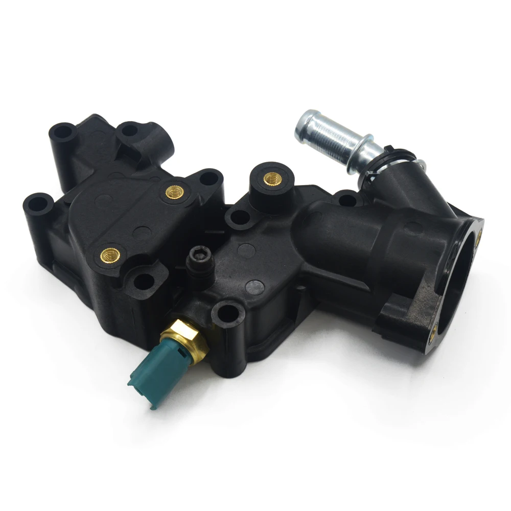 

For Citroen C3 II Nemo Box Peugeot Partner 307 Aluminium Thermostat Housing Coolant Water Flange & Sensor 1336.Y8 9654775080