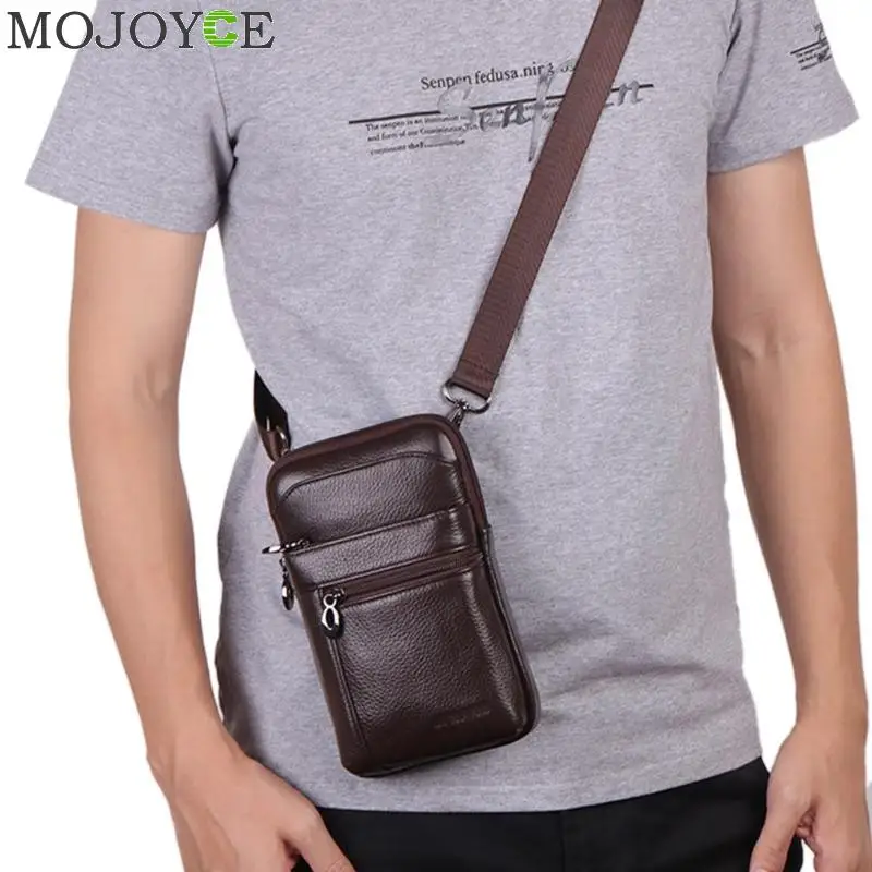 رجل سفر حقيبة جلود الأبقار الأصلية متعددة الوظائف الخصر حزم عارضة الكتف Crossbody حقيبة سستة صغيرة حقائب رجل سفر حقيبة جلود الأبقار الأصلية متعددة الوظائف الخصر حزم عارضة الكتف Crossbody حقيبة سستة صغيرة حقائب