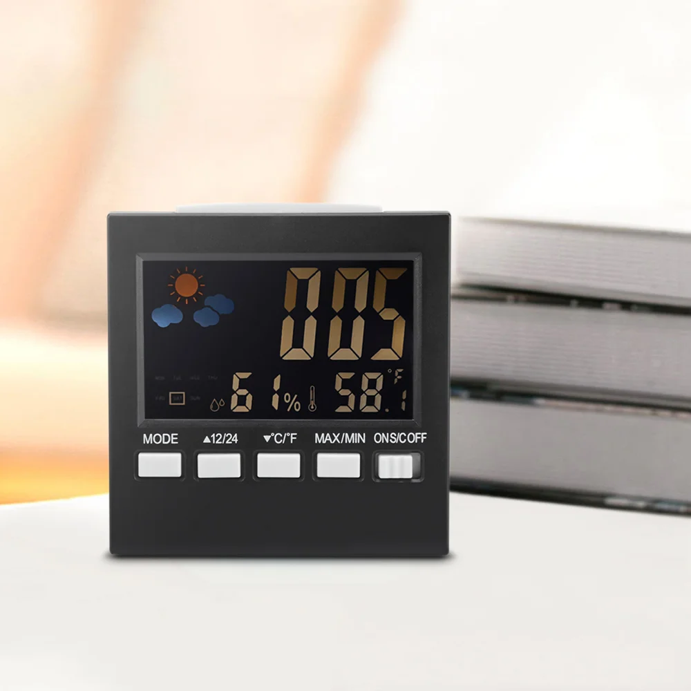 Цифровые бытовые Термометры с ЖК-дисплеем, термометр, монитор влажности в помещении, температурный будильник, календарь