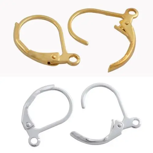 

Hot 50Pcs New High Quality Wholesale Silver Gold Plated Jewelry Findings Hooks Earring Lobster Clasps
