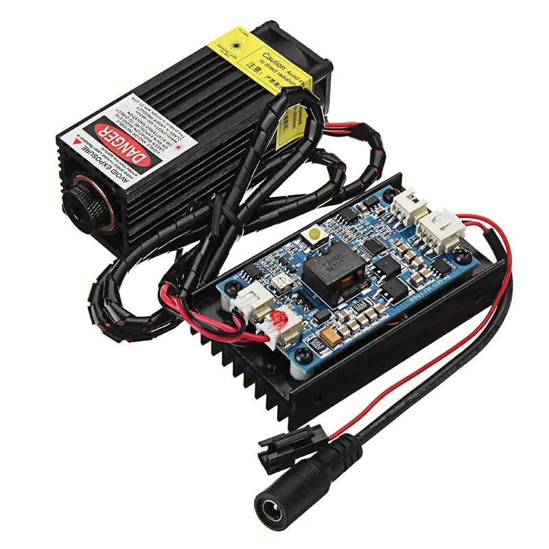 

5W Laser Head Engraving Module 450nm Blue Light Marking Engraver With TTL Modulation DIY Wood Marking For Engraver Wood Router