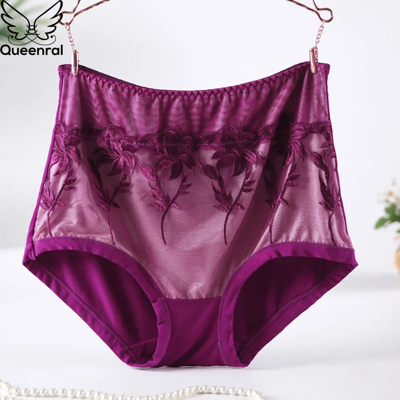 

Queenral Plus Size Panties For Women Underwear Lingerie Sexy Briefs Seamless Panties High Waist Intimates Pants Breathable