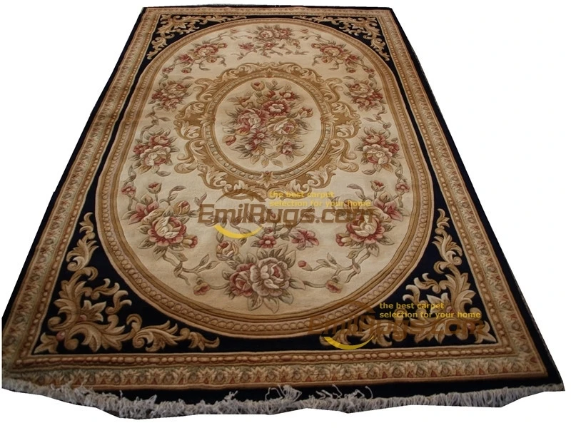 

wool french carpet About Hand-knotted Thick Plush Savonnerie Rug Carpet Made To Order 6.4' X 9.51' lx1612 202 gc85savyg28