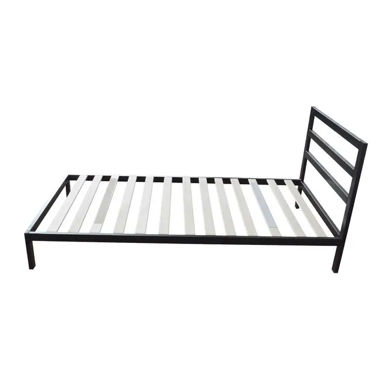 Home Furniture Square Horizontal Bar Head Of Bed Iron Bed Twin Size Black Wooden Slat Metal Stand Iron Bed Home Furniture Square Horizontal Bar Head Of Bed Iron Bed Twin Size Black Wooden Slat Metal Stand Iron Bed