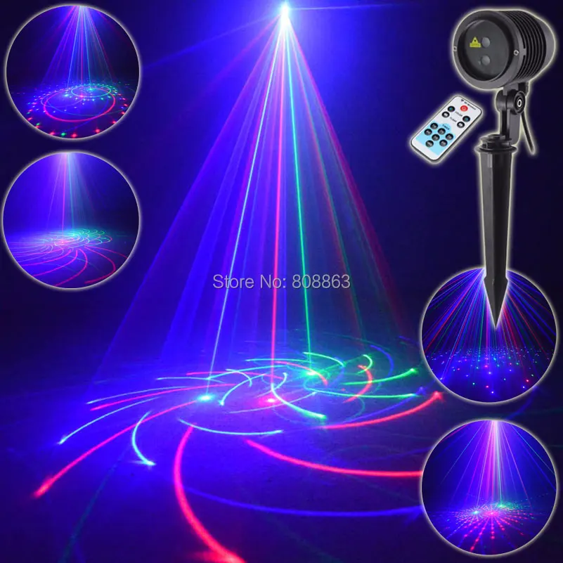 ESHINY открытый WF RGB лазер 32 Большой шаблон проектор кофейный праздник вечевечерние